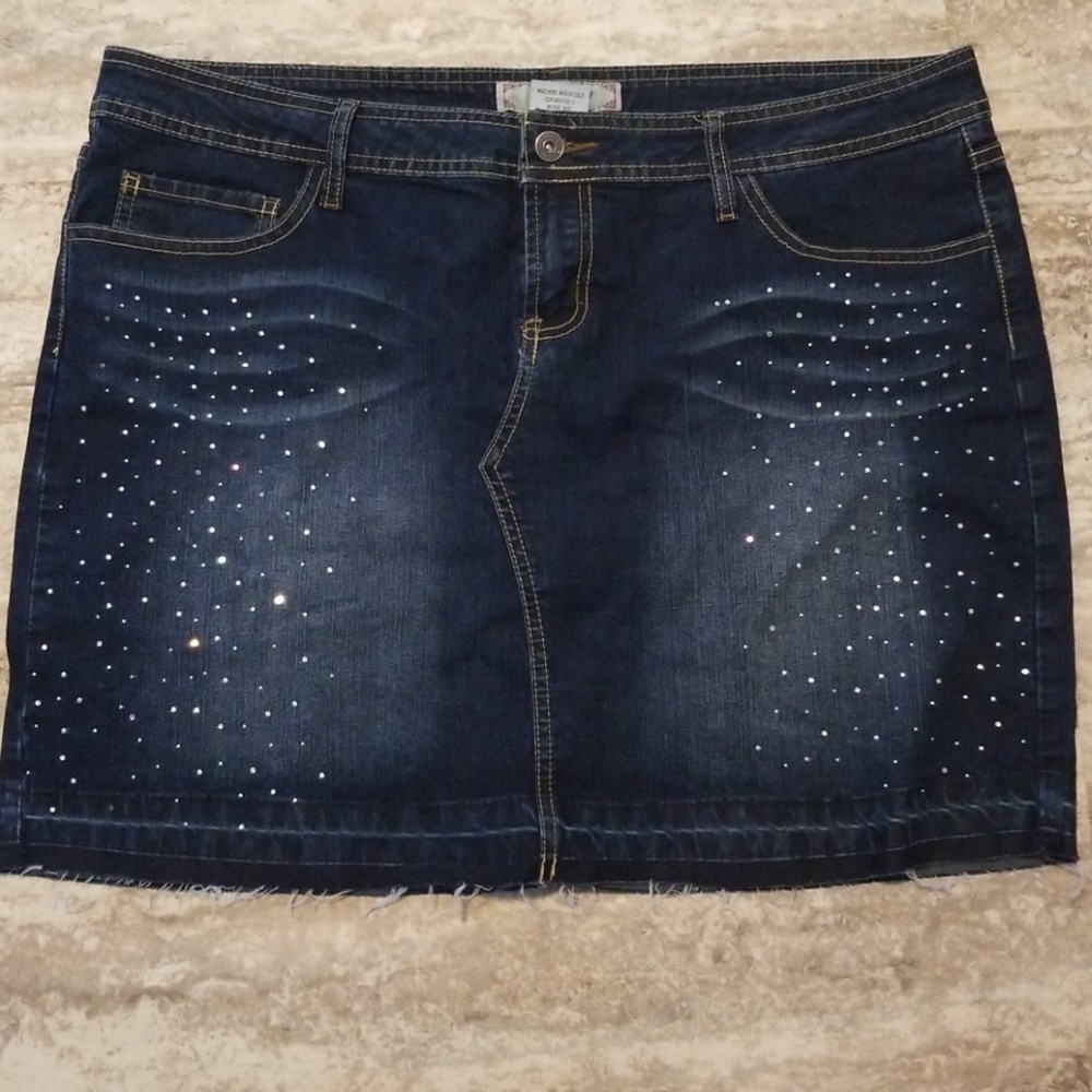 Size 18 Rinestone accented denim skirt